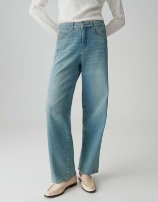 Opus Pants Melly branch Blauw