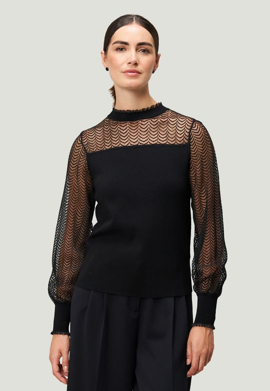 Zero blouse Zwart