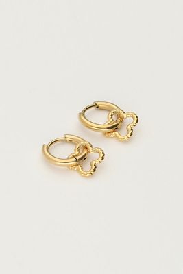 My Jewellery Earring hoops mini clover Goud