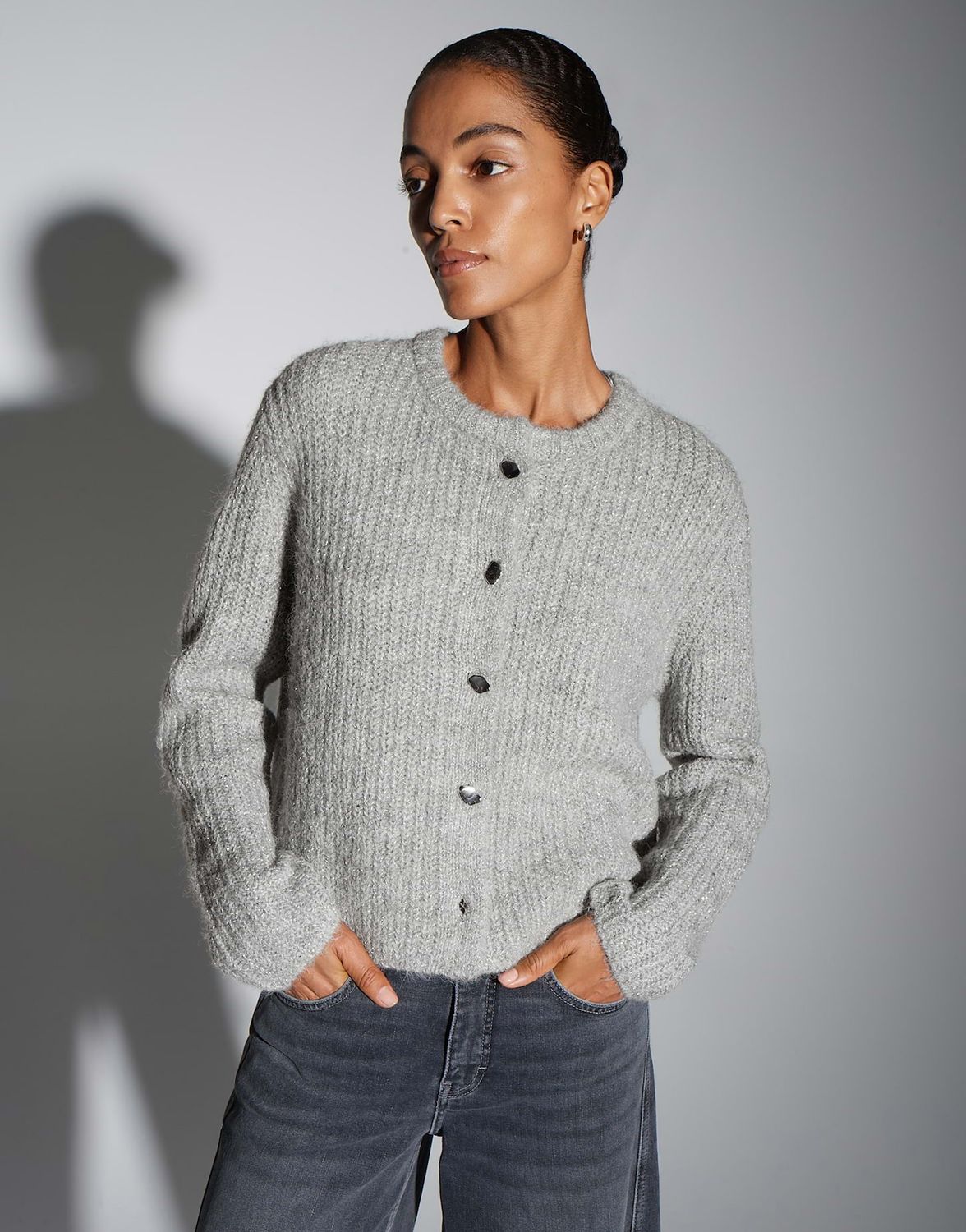 Someday vest met glitter Grijs