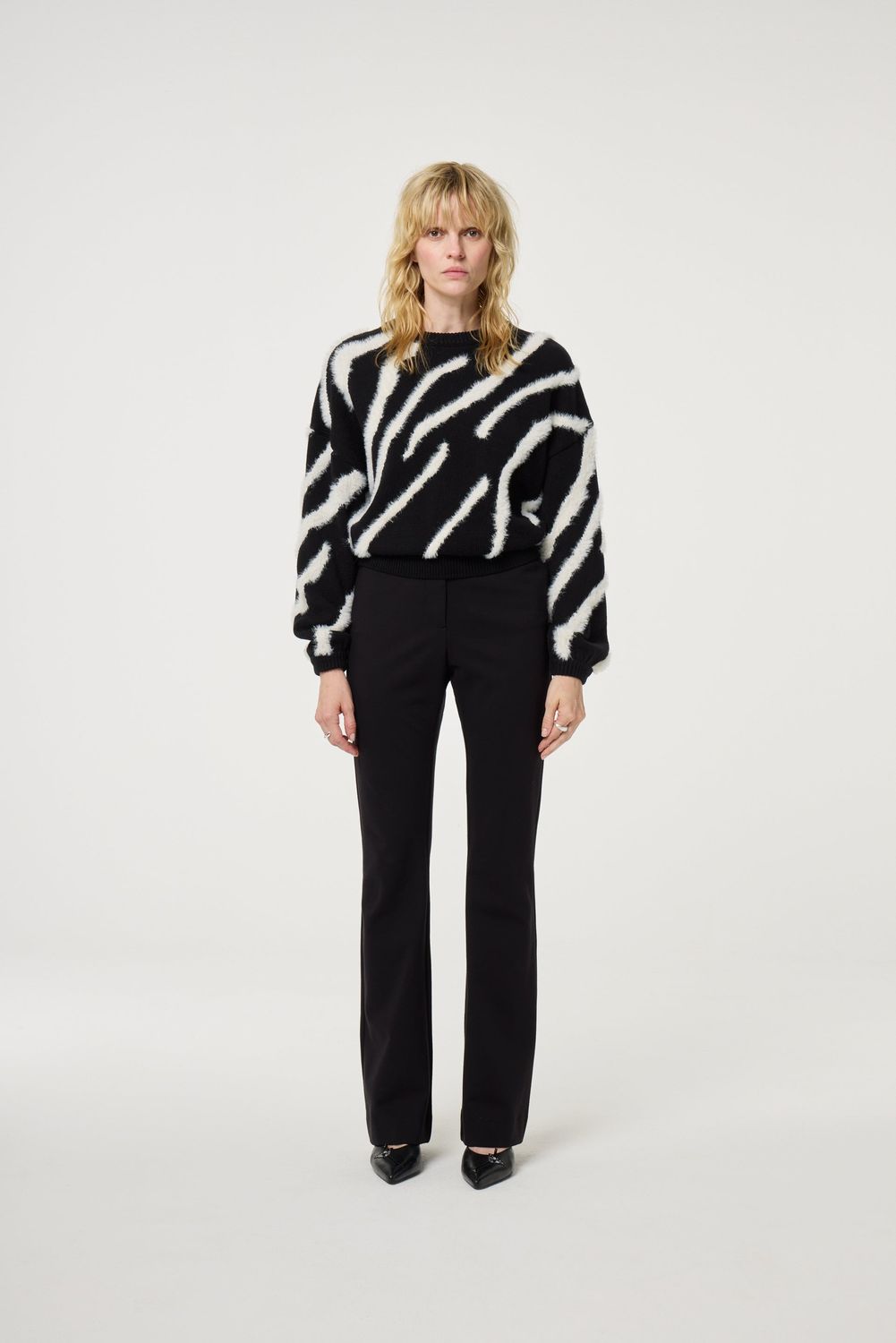 Fabienne Chapot Zebra Pullover Zwart