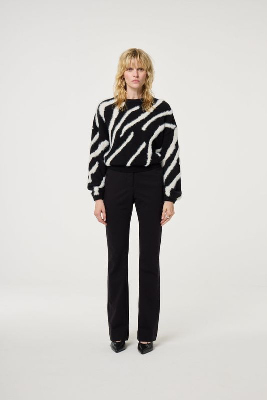 Fabienne Chapot Zebra Pullover Zwart