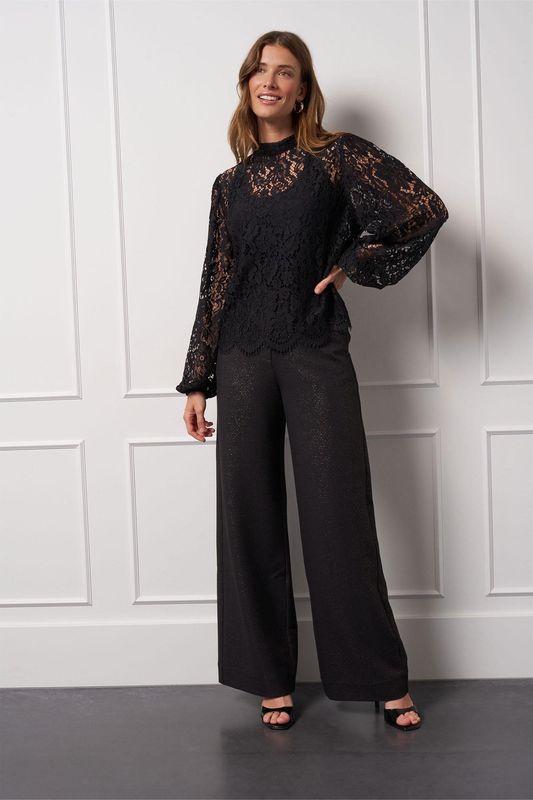 Studio Anneloes Veda lace top Zwart
