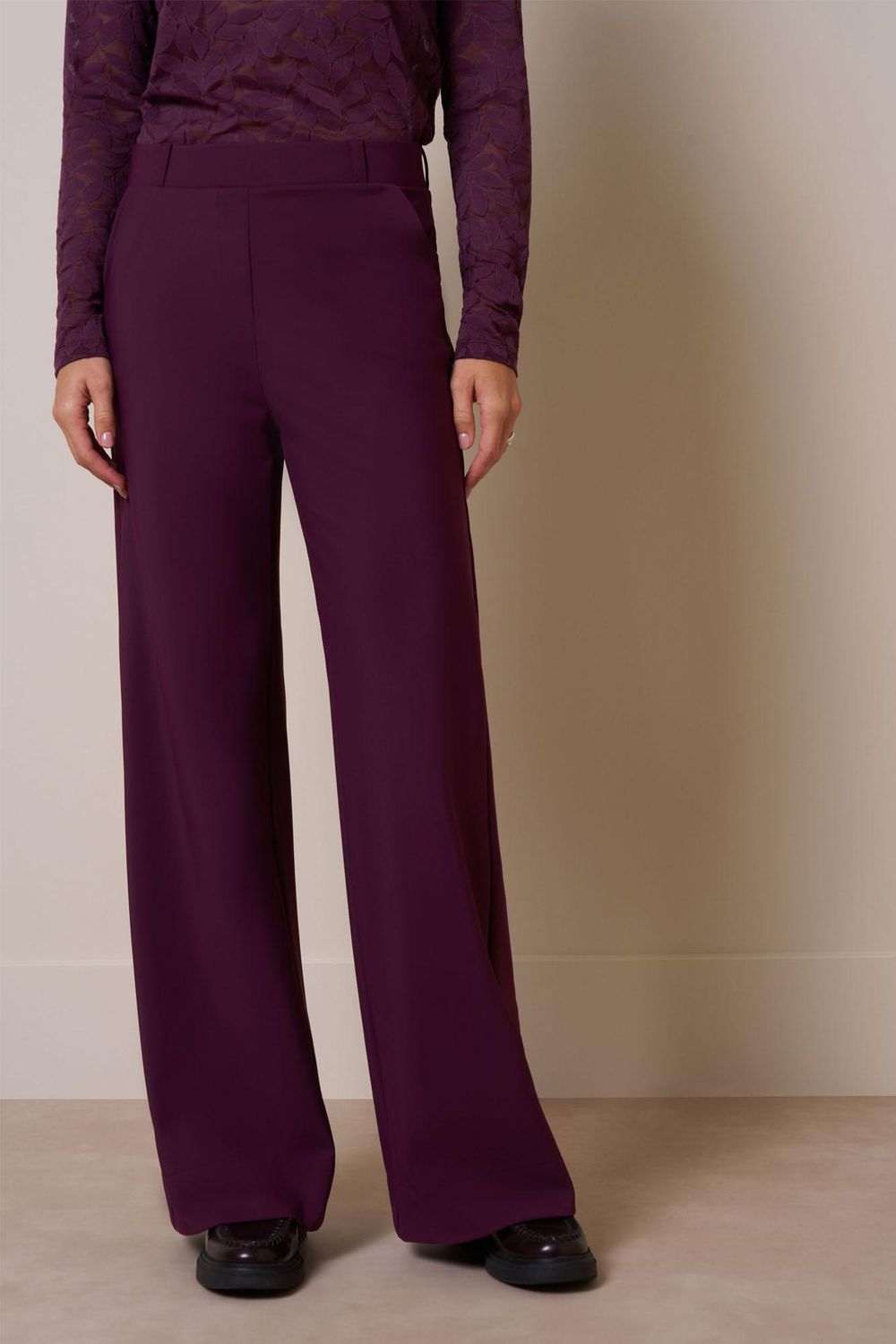 Studio Anneloes Lexie bonded trousers Zwart