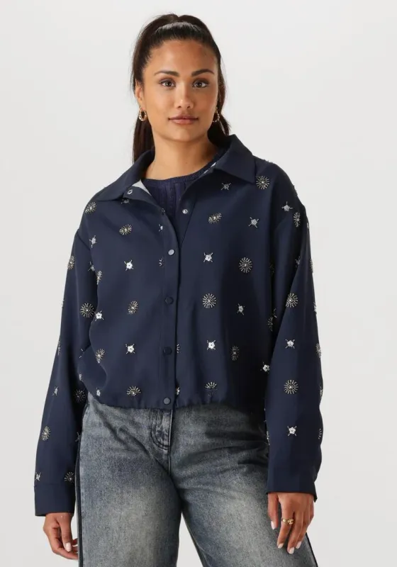 Nukus Newport Blouse Embroidery Blauw