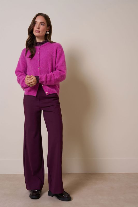 Studio Anneloes Lexie bonded trousers blackberry