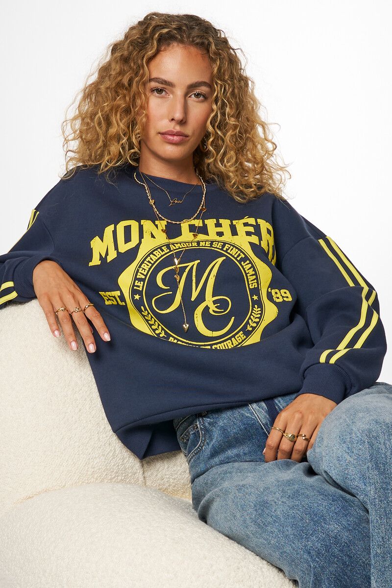 My Jewellery Mon cheri sweater Blauw