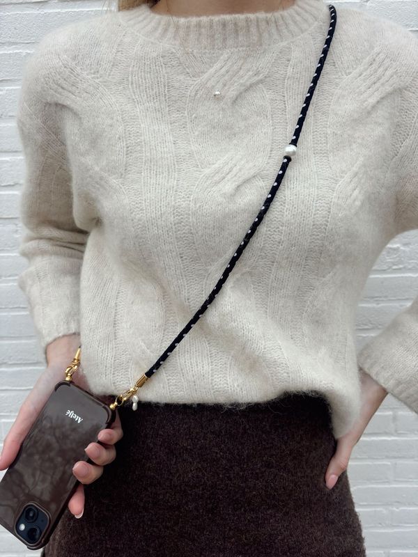 Atelje polka cord Zwart