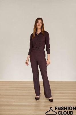 Studio Anneloes Flair bonded trousers Bruin