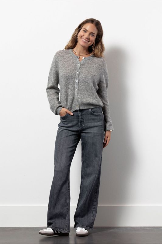 Studio Anneloes Bibi mohair cardigan Grijs