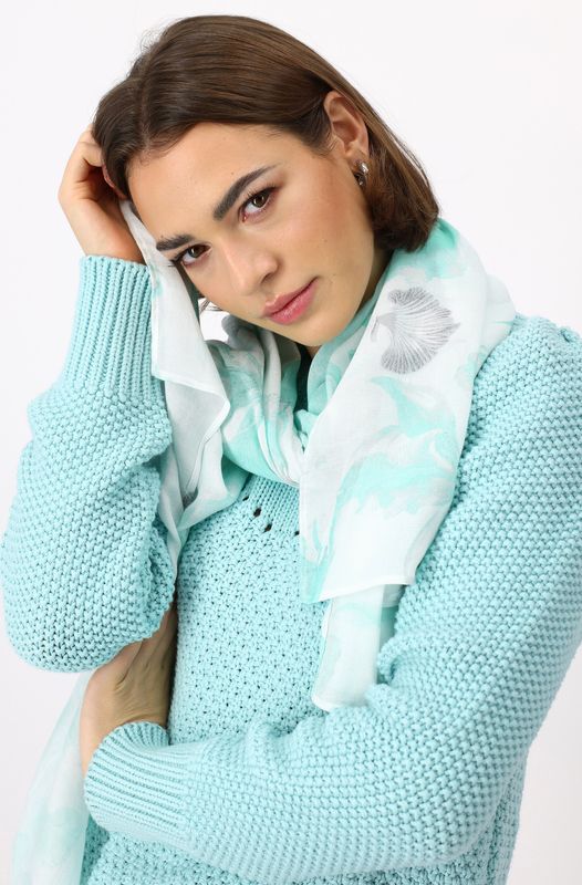 Monari Schal bright mint gemustert Groen Monari Schal bright mint gemustert Groen