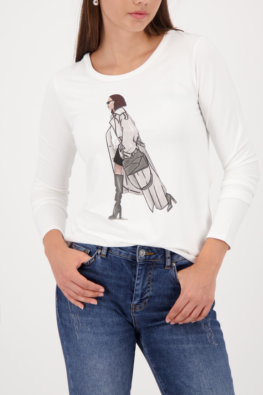 Monari Pullover off-white Ecru