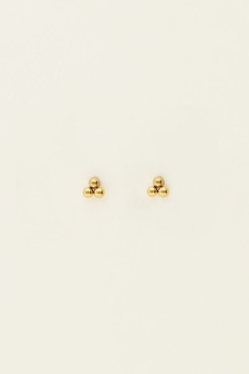 My Jewellery Studs met drie bollletjes Goud