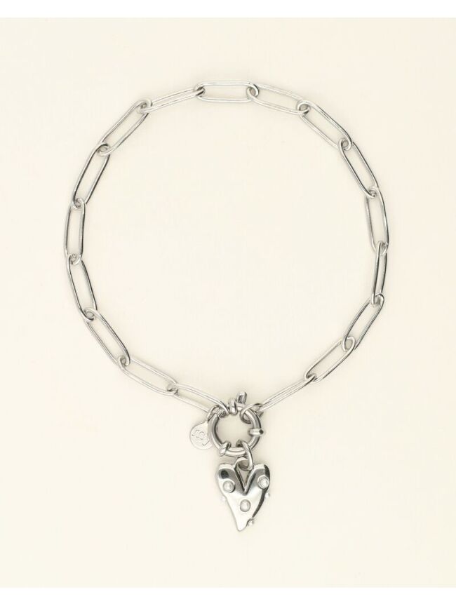 My Jewellery Bracelet pearls &amp; heart Zilver