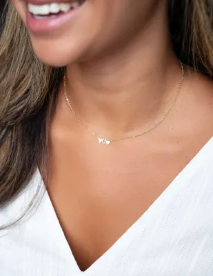 My Jewellery Necklace set 3 hearts Goud