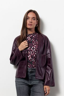 Studio Anneloes Vero faux leather jacket Paars