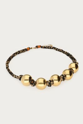 My Jewellery Necklace leopard chunky balls Goud