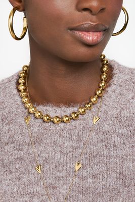 My Jewellery Necklace chunky dots 2 sizes Goud