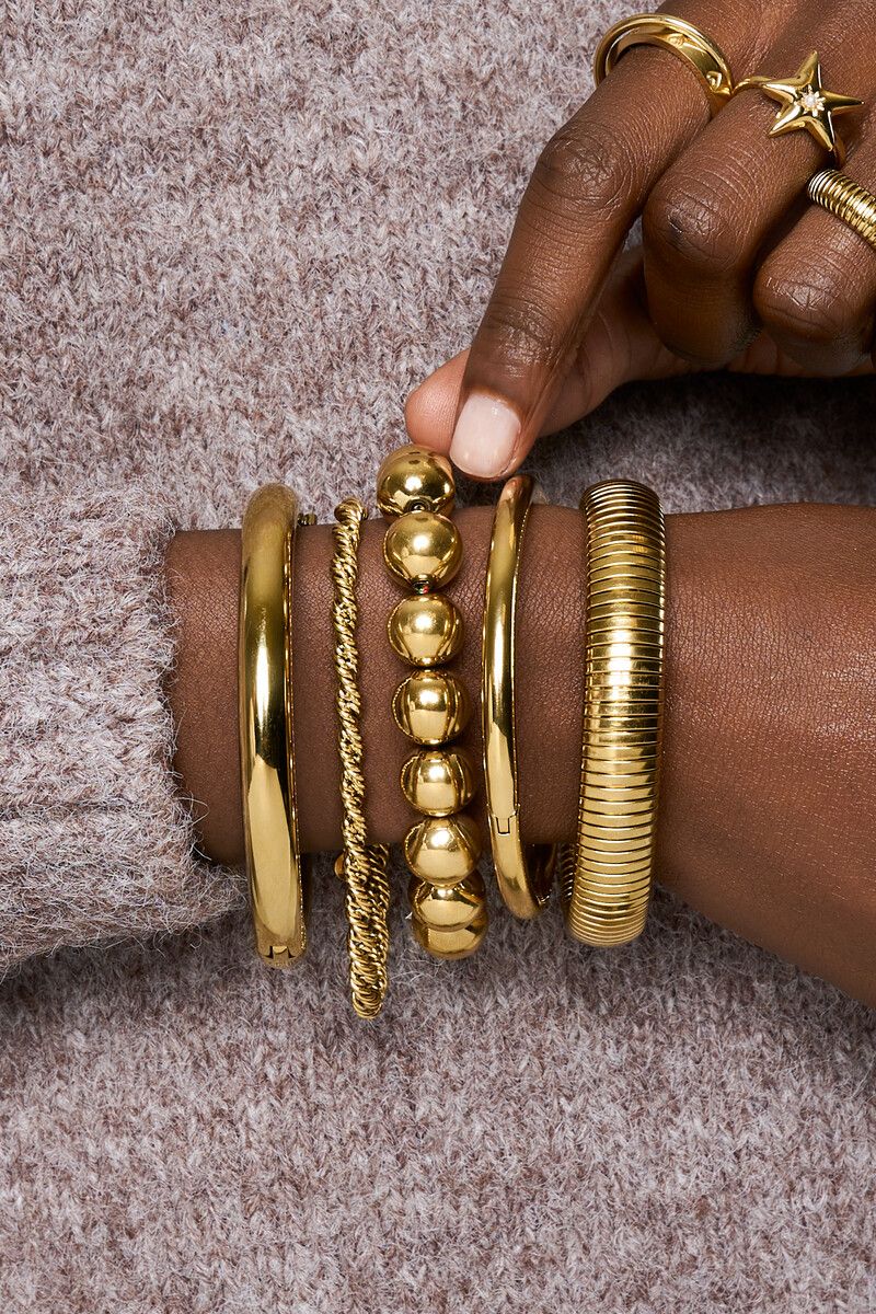 My Jewellery Bracelet chunky dots Goud