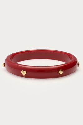 My Jewellery bangle resin studs burgundy Goud