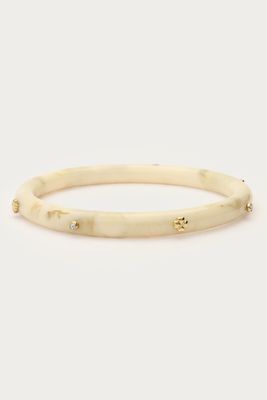 My Jewellery bangle resin studs white Goud