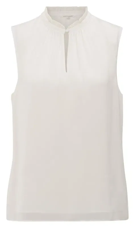 YAYA Top met plooikraag Beige