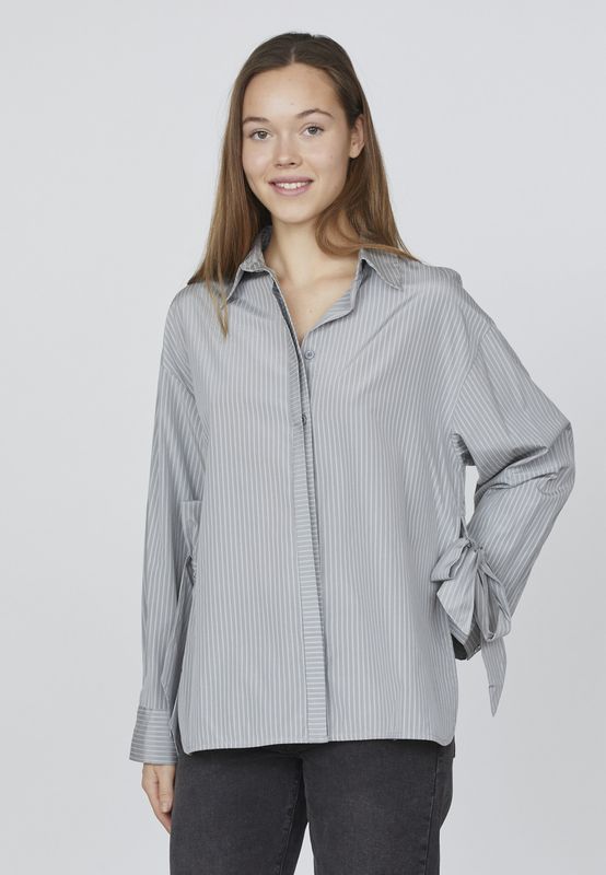 Sisters Point blouse met streep Grijs