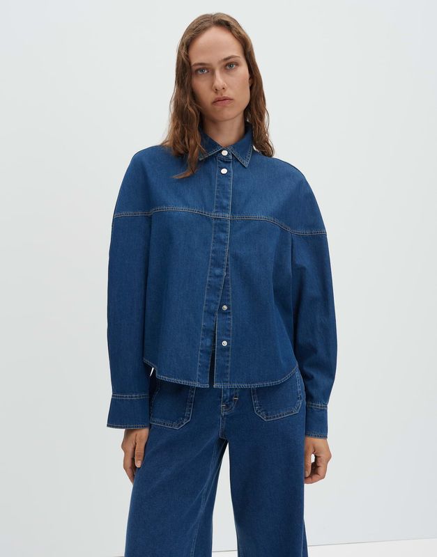 Someday denimblouse Zolya Blauw