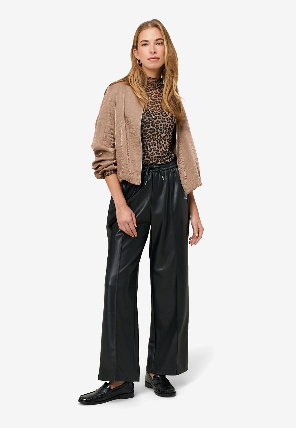 Zero leren broek zwart