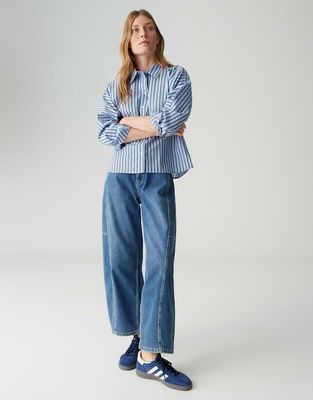 Opus Foho Blouse met streep Blauw