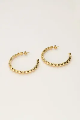 My Jewellery Earrings hoops dots medium Goud