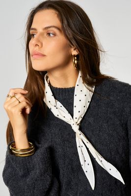 My Jewellery scarf polkadot white