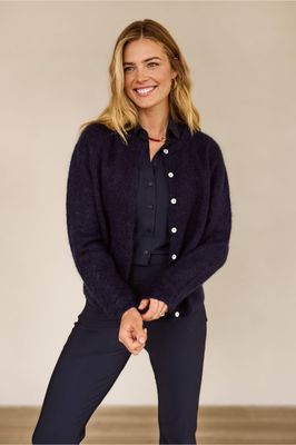 Studio Anneloes Bibi mohair cardigan Blauw