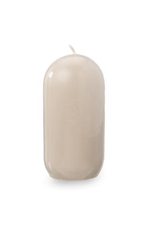 YAYA Glanzende capsulekaars Beige