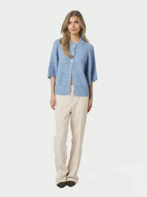 Neo Noir Benuta Fluffy Knit Cardigan Blauw