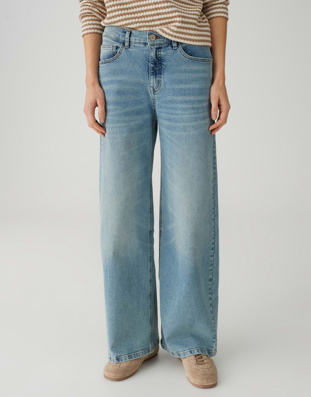 Opus Miva Palazzojeans met elastische tailleband