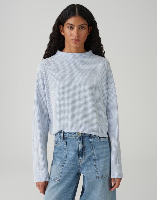 Opus Serata Top met lange mouwen Blauw