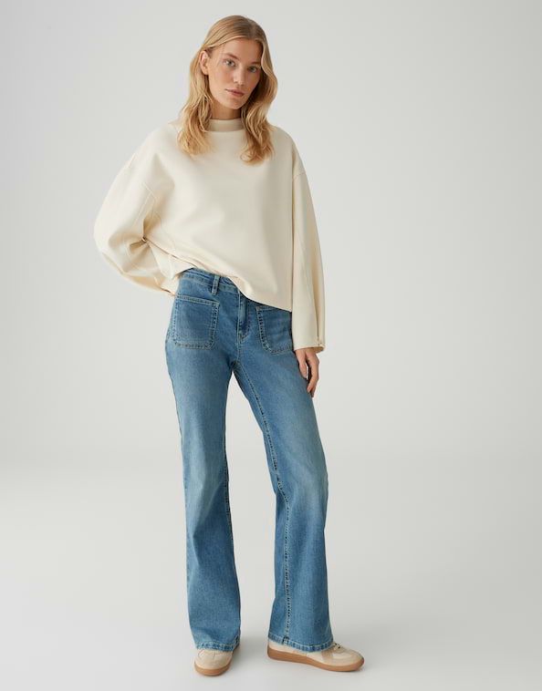 Opus Elma Flared Jeans met vintage uitstraling