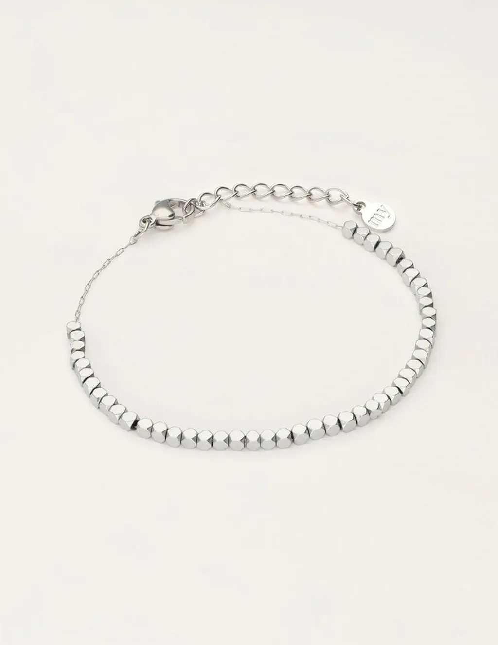 My Jewellery Bracelet square beads Zilver