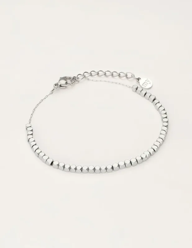 My Jewellery Bracelet square beads Zilver