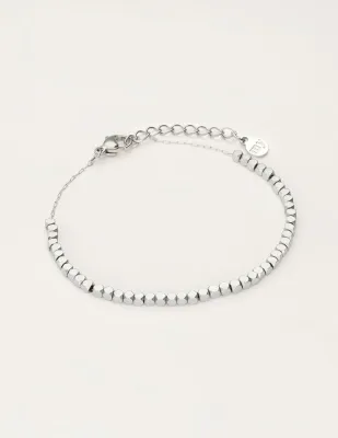My Jewellery Bracelet square beads Zilver