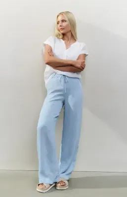 YAYA luchtige broek met zakken detail Blauw