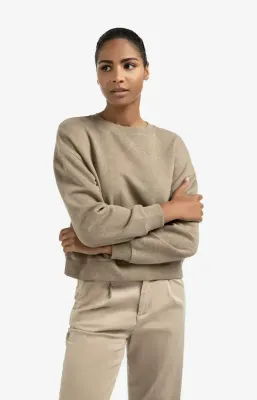 YAYA Sweater met ronde hals Bruin