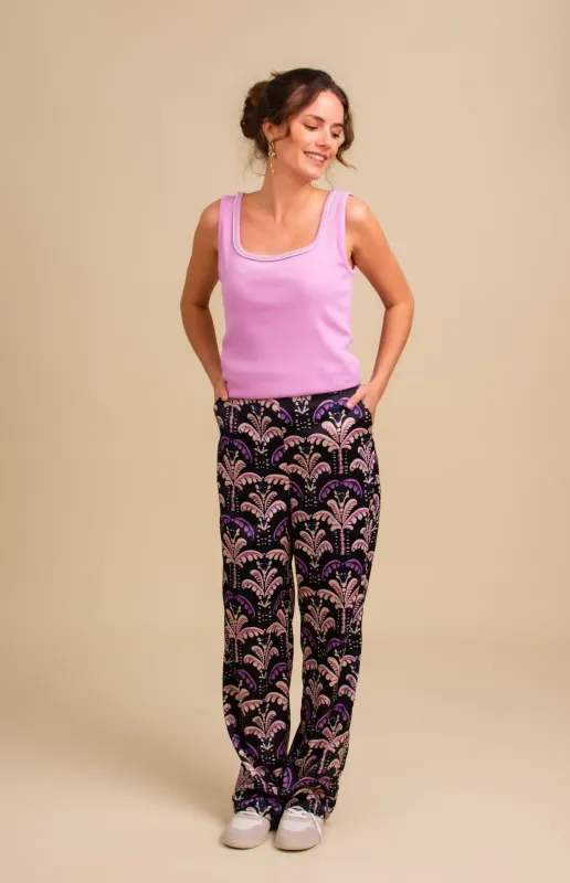 Pink Noir LEONA broek Zwart