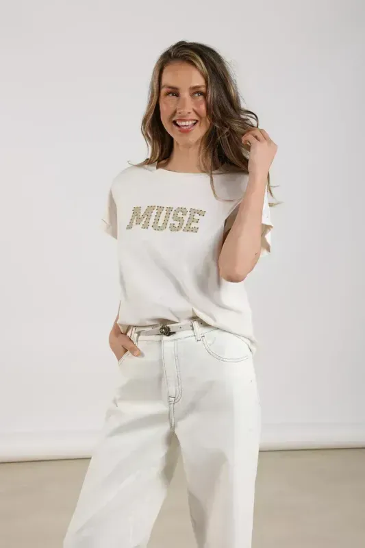 Nukus Lou Shirt 'Muse' Ecru