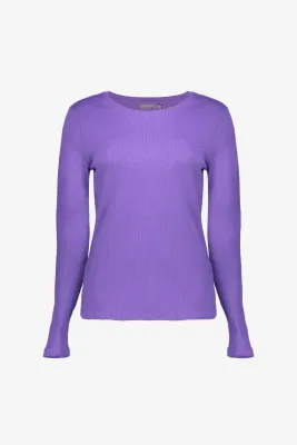 Geisha T-shirt rib round neck Paars Geisha T-shirt rib round neck Paars