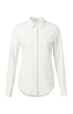 YAYA Basic getailleerde blouse met blinde knoopsluiting