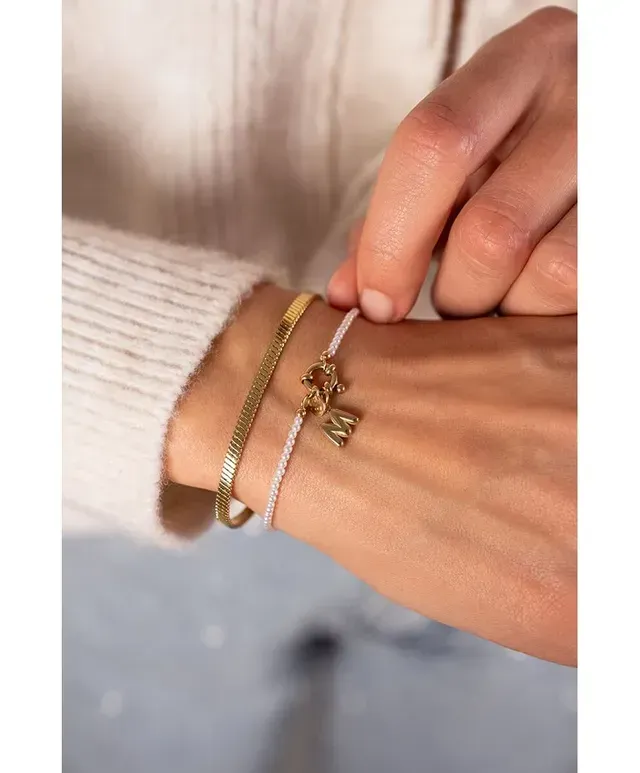 My Jewellery Bracelet diagonal flat chain Goud