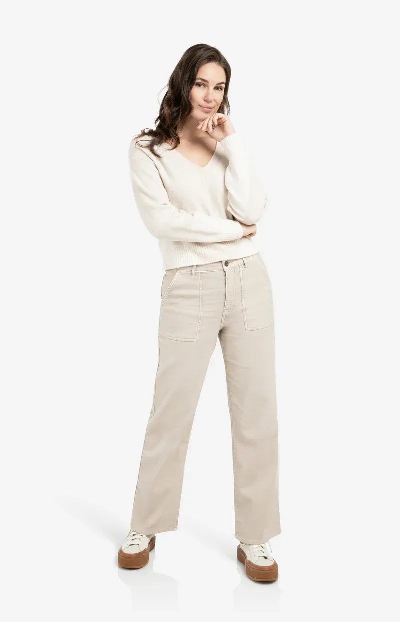 YAYA Trui met colorblock-effect Grijs