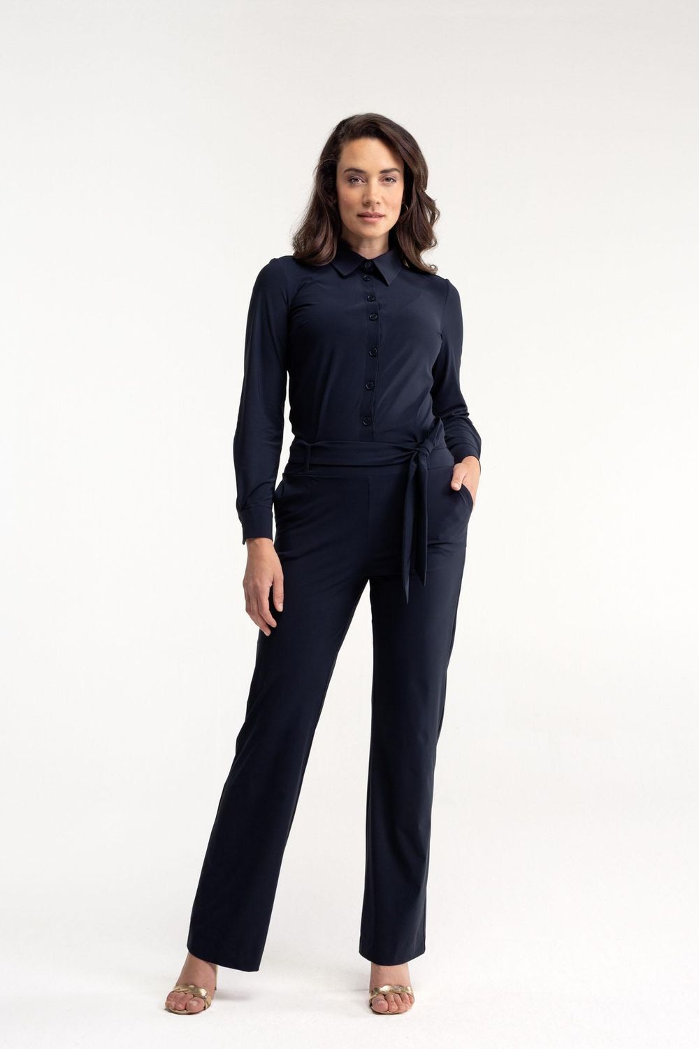 Studio Anneloes Angel LS jumpsuit zwart